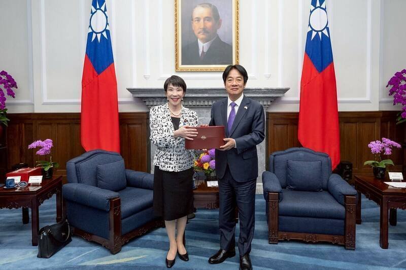 日本首相高市早苗去年曾以众议员身分率团访台，并在总统府会见赖清德总统。（资料照，总统府提供）